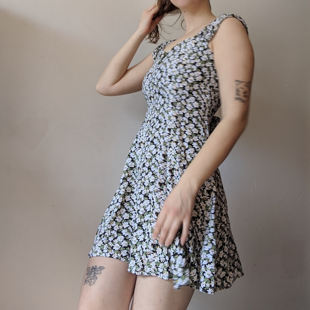 Vintage Floral Sweetheart neckline Dress